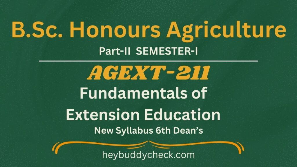 AGEXT-211 Fundamentals of Extension Education New Syllabus 6th Dean’s